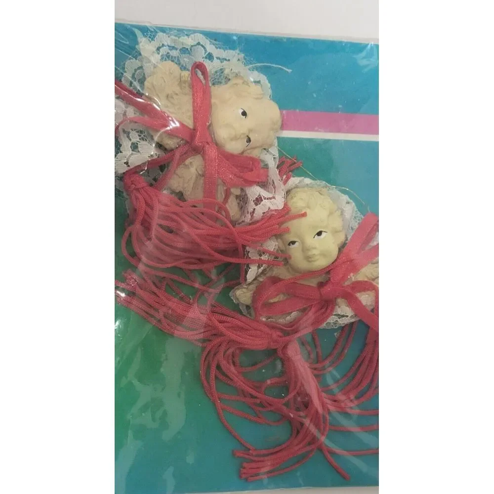 Vintage Christmas House Ornaments 539002 Christmas Angel Decorations 2 Packs NEW